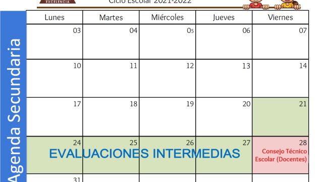 Centro Educativo Miguel Lara Vasallo Agenda secundaria 2022