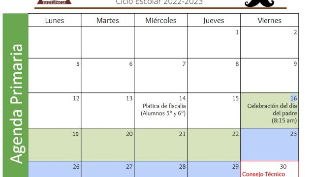 Centro Educativo Miguel Lara Vasallo Agenda Primaria Junio 2023
