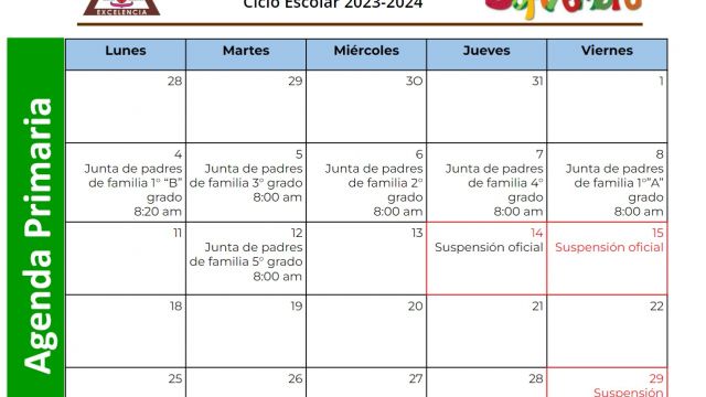 Centro Educativo Miguel Lara Vasallo AGENDA PRIMARIA SEPTIEMBRE 2023