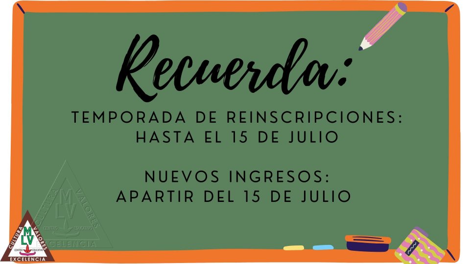 Inscripciones y reinscripciones para el ciclo escolar 2022 - 2023 Centro Educativo Miguel Lara Vasallo