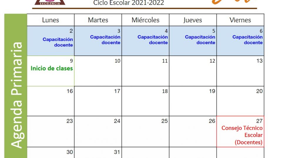 Agenda Primaria Enero 2023 Centro Educativo Miguel Lara Vasallo