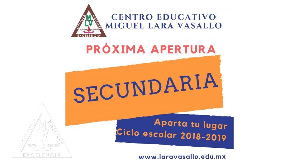 Secundaria Centro Educativo Miguel Lara Vasallo